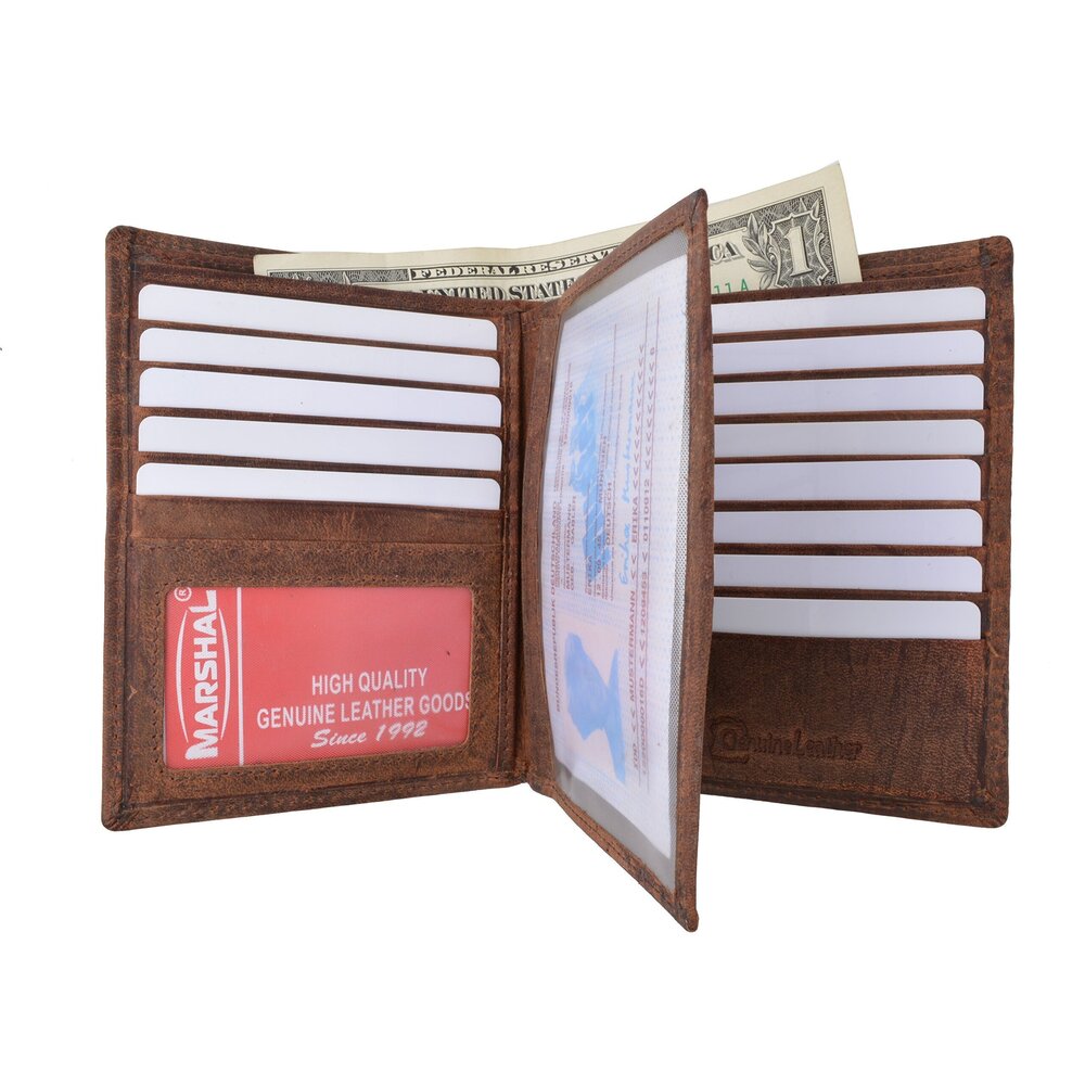4439 Bifold Leather RFID Blocking Wallet & | Leather Holder With 20 Slots - Picture 4 of 9